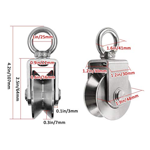 BGSFF Ruedas giratorias de Servicio Pesado, polea giratoria Tipo V, Rueda giratoria de Acero con Ranura en V, polea de polea de elevación Colgante, para máquinas industriales, Puerta Cor BGSFF Ruedas giratorias de Servicio Pesado, polea giratoria Tipo V, Rueda giratoria de Acero con Ranura en V, polea de polea de elevación Colgante, para máquinas industriales, Puerta Cor