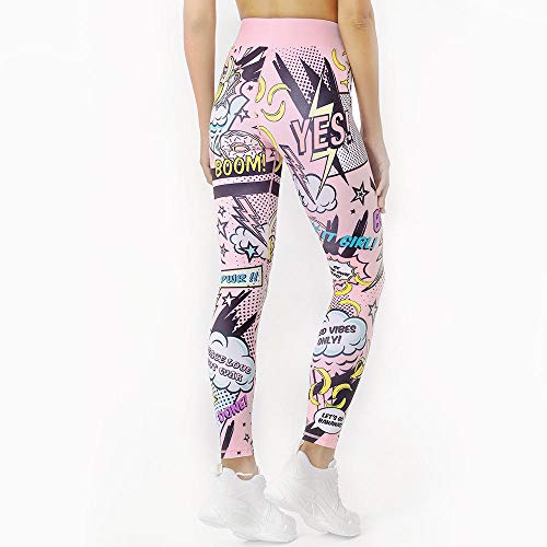 B/H Fitness Estiramiento Yoga Pilates Pantalón,Yoga de Cintura Alta Elegante con Gimnasio,Paneles para Mujer Pantalón de Yoga Mujer