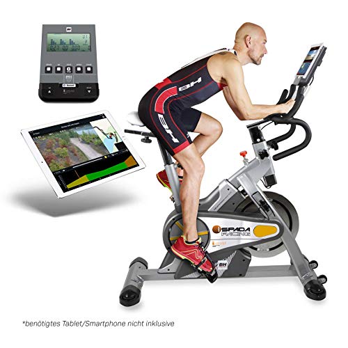 BH Fitness i. SPADA 2 Racing H9356I - Bicicleta de interior con sistema de freno triple (compatible con Android y Apple)