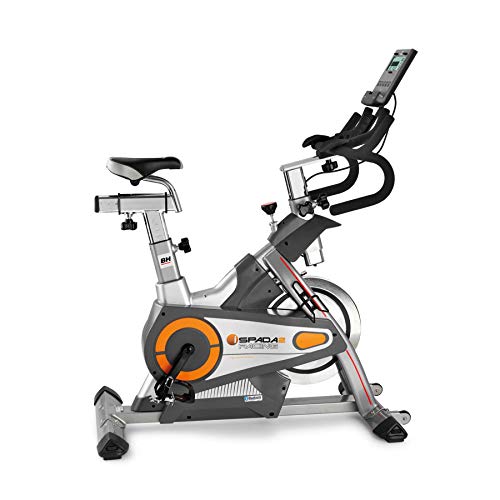 BH Fitness i. SPADA 2 Racing H9356I - Bicicleta de interior con sistema de freno triple (compatible con Android y Apple)