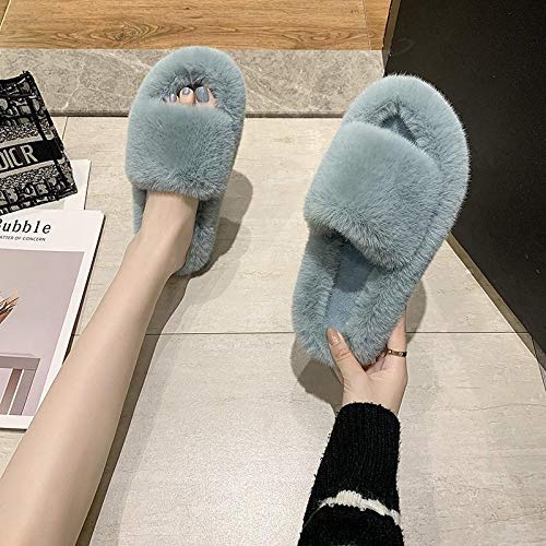 B/H Hombre Otoño Invierno Calienta Pantuflas,Zapatillas de casa peludas con Fondo Grueso, Zapatillas Exteriores de algodón Antideslizantes-Creamy-White_36 B/H Hombre Otoño Invierno Calienta Pantuflas,Zapatillas de casa peludas con Fondo Grueso, Zapatillas Exteriores de algodón Antideslizantes-Creamy-White_36