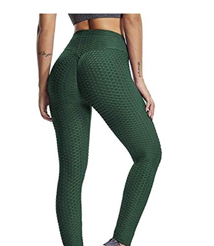 B/H Leggings de Yoga de Control de Abdomen,Pantalones de Gimnasia para Correr con Estampado de Moda,Pantalones Ajustados para Adelgazar-Green_S,Yoga Fitness Jogging y Pantalones de Golf