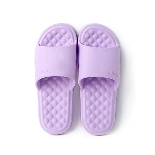 B/H Zapatillasdebañoantideslizantesparaadultos16,Zapatillas de baño Antideslizantes, Enfriador de Masaje casero-Purple_36-37,UnisexSandaliasdemasaje