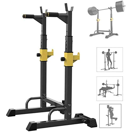 BHHT Rack para Sentadillas MAX 260kg Sports Barbell Stand Width Ajustable Racks De Peso Libre Prensa De Banco Soporte con Mancuernas Soporte De Barra Ajustable En Altura