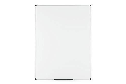 Bi-Office Maya, Pizarra blanca magnética con marco de aluminio, 1200 x 900 mm