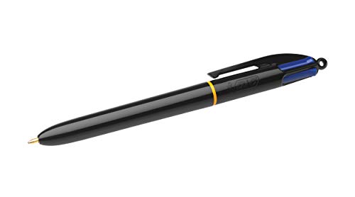 BIC 4 colores Counter Pen Bolígrafo Retráctil punta media (1,0 mm) - Azul, Caja de 1 Unidad (918515)