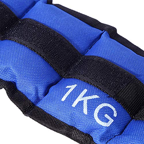 Bicaquu 2X Tobilleras Ajustables Entrenamiento Muscular Muñeca Fitness Yoga Pérdida de Peso Tela Oxford para Ejercicio Gimnasio