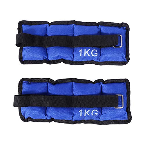 Bicaquu 2X Tobilleras Ajustables Entrenamiento Muscular Muñeca Fitness Yoga Pérdida de Peso Tela Oxford para Ejercicio Gimnasio