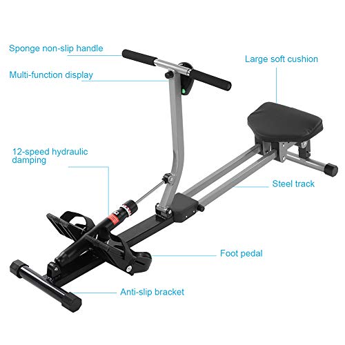 Bicaquu Máquina de Remo Sentado Máquina de Remo Resistencia Ajustable para Brazos de Entrenamiento Hombros de Entrenamiento Bicaquu Máquina de Remo Sentado Máquina de Remo Resistencia Ajustable para Brazos de Entrenamiento Hombros de Entrenamiento