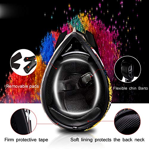 Bicicleta BMX Casco de Motocross Crash, Negra Mate, para Niños ATV Quad Casco de Go-Kart, Casco de Campo A Través Cross Integral con Gafas Guantes Máscara, para Mujer Hombre Adultos,L Bicicleta BMX Casco de Motocross Crash, Negra Mate, para Niños ATV Quad Casco de Go-Kart, Casco de Campo A Través Cross Integral con Gafas Guantes Máscara, para Mujer Hombre Adultos,L