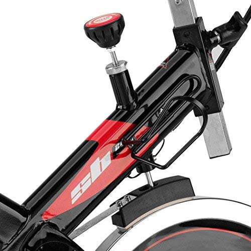 Bicicleta ciclo indoor BH Fitness SB 2.7 H9174F, volante inercia de 22 kg, transmision por correa y monitor LCD