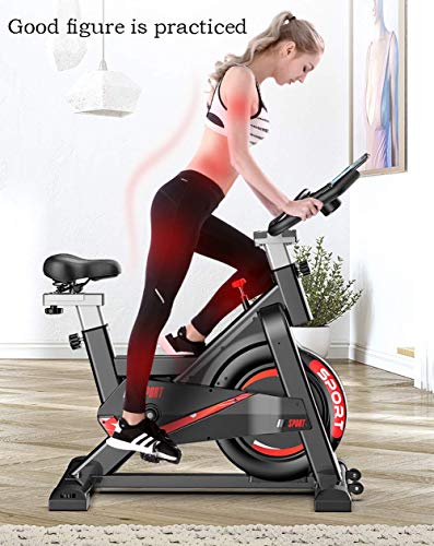 Bicicleta de ejercicio para bajar de peso en el hogar, bicicleta de pedal de ejercicio, equipo de ejercicios para interiores, bicicleta de ciclo silenciosa con transmisión por correa, con manillar y Bicicleta de ejercicio para bajar de peso en el hogar, bicicleta de pedal de ejercicio, equipo de ejercicios para interiores, bicicleta de ciclo silenciosa con transmisión por correa, con manillar y