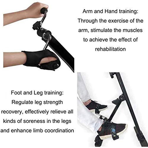 Bicicleta de Ejercicio Plegable para Brazo y Pierna, Entrenador de la Pierna del Equipo de Fitness del Ejercicio del Pedal portátil para Ancianos Superior y lo DDLS