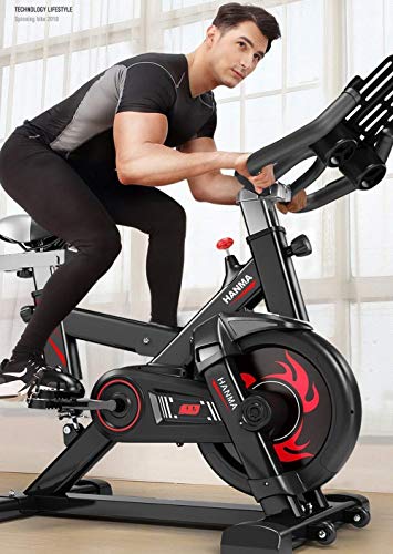 Bicicleta de ejercicio profesional para interiores - Inicio Unisex Pérdida de peso Abdominal Fitness Rueda fría Pedal antideslizante Protección de seguridad Volante multifunción Bicicleta deportiva