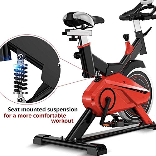 Bicicleta de ejercicio profesional para interiores, seguro Asiento cómodo Ajuste de altura Monitoreo sensible al ritmo cardíaco Hogar ultra silencioso Hombres y mujeres Equipo deportivo ( Color : A )