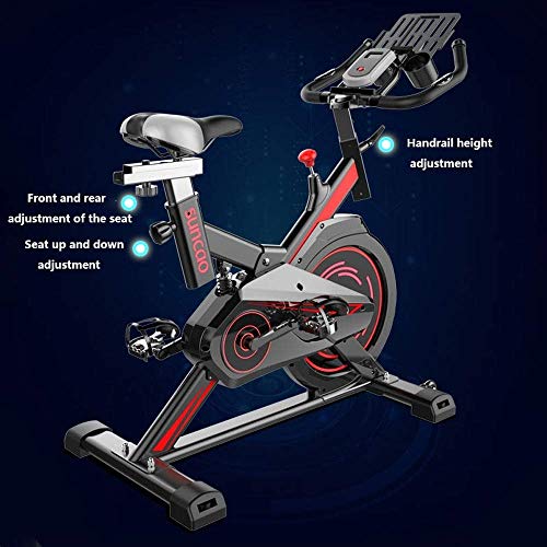 Bicicleta de ejercicio profesional para interiores, seguro Asiento cómodo Ajuste de altura Monitoreo sensible al ritmo cardíaco Hogar ultra silencioso Hombres y mujeres Equipo deportivo ( Color : A )