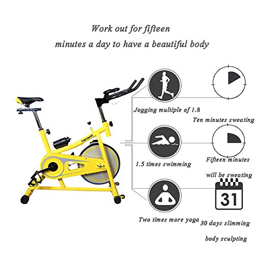 Bicicleta de ejercicio profesional para interiores - Transmisión por correa ultra silenciosa que adelgaza el equipo de ejercicios abdominales con dial digital electrónico para bicicleta deportiva