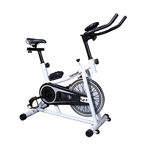 Bicicleta de ejercicio profesional para interiores - Transmisión por correa ultra silenciosa que adelgaza el equipo de ejercicios abdominales con dial digital electrónico para bicicleta deportiva