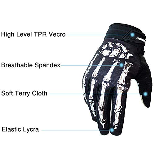 Bicicleta de montaña guantes de montar guantes de motocicleta guantes de motocicleta guantes de pantalla táctil de dedo completo hombres y mujeres moda deportiva guantes de esqueleto (New Bianco, M) Bicicleta de montaña guantes de montar guantes de motocicleta guantes de motocicleta guantes de pantalla táctil de dedo completo hombres y mujeres moda deportiva guantes de esqueleto (New Bianco, M)
