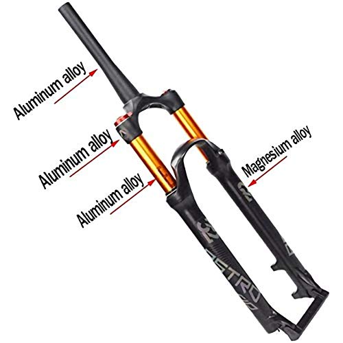 Bicicleta de Montaña Horquilla,26,27.5,29 Pulgadas Aleación de Aluminio Magnesio La Amortiguación No Es Ajustable Carrera de 120 Mm MTB Horquilla A,26 Inch Bicicleta de Montaña Horquilla,26,27.5,29 Pulgadas Aleación de Aluminio Magnesio La Amortiguación No Es Ajustable Carrera de 120 Mm MTB Horquilla A,26 Inch