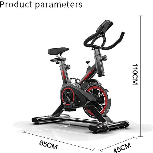 Bicicleta estática de ejercicio en interior con manillar y asiento cómodos, bicicleta para spinning con monitor LCD para gimnasio en casa