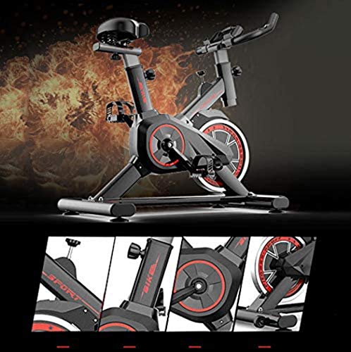 Bicicleta estática de ejercicio en interior con manillar y asiento cómodos, bicicleta para spinning con monitor LCD para gimnasio en casa