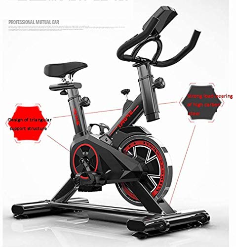 Bicicleta estática de ejercicio en interior con manillar y asiento cómodos, bicicleta para spinning con monitor LCD para gimnasio en casa