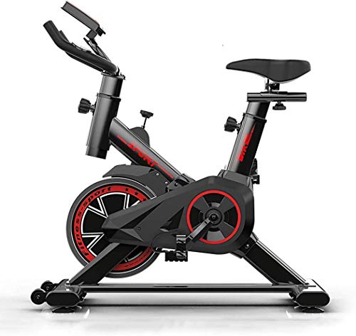 Bicicleta estática de ejercicio en interior con manillar y asiento cómodos, bicicleta para spinning con monitor LCD para gimnasio en casa