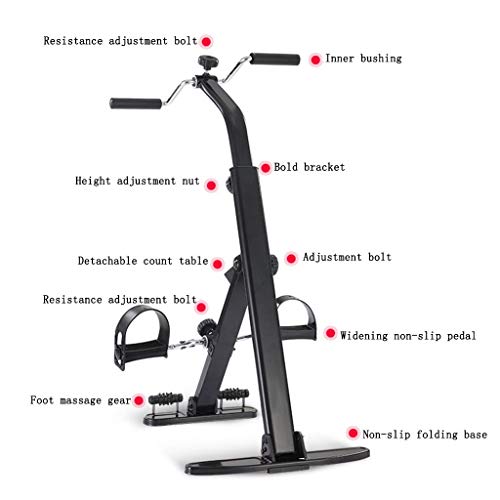 Bicicleta para ejercicios Brazo y pierna Ejercitador Wellness Deluxe Ejercicio en casa: ejercicio en la parte superior del cuerpo, parte inferior del cuerpo y cardio simultáneamente - Marco reforzado