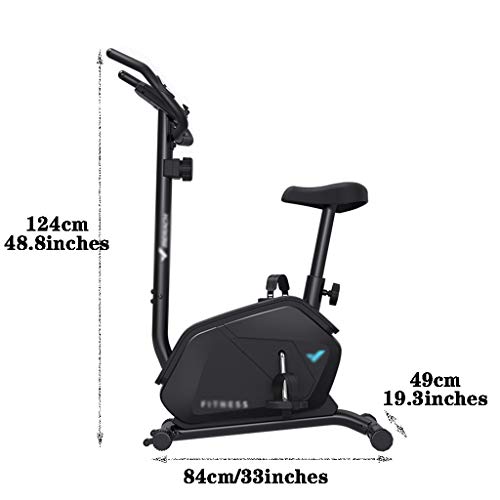 Bicicletas estáticas spinning Bicicleta Elíptica Pequeña Casa Entrenador Interior Paso A Paso Silencioso Controlado Magnéticamente Ajuste De Resistencia Girando ( Color : Black , Size : 84*49*124cm )