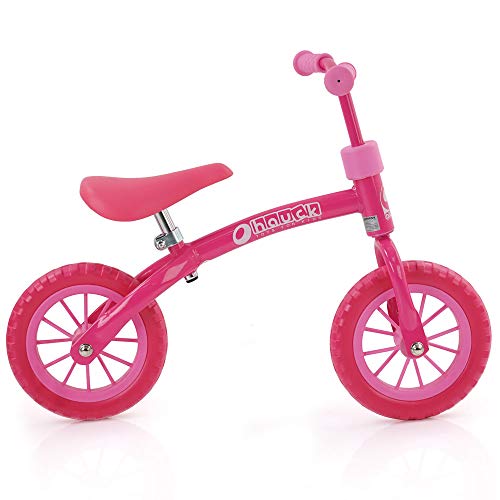 Bicicletas sin pedales para niños E-Z Rider de Hauck Toys - rueda de 10 pulgadas, para niños a partir de 2 años, manillar y sillín ajustables en altura, rosa.