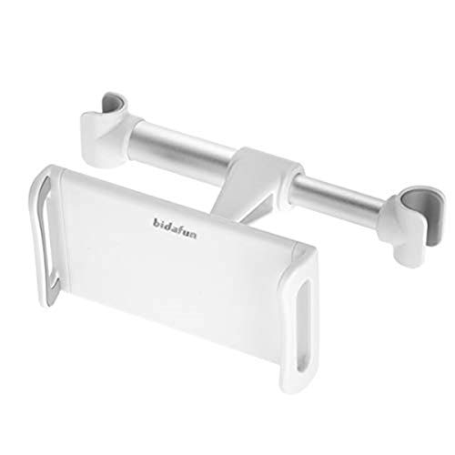 bidafun Car headrest tablet holder card holder, car rear seat headrest holder, for all 4’-12.7 inch smartphones and tablets - white bidafun Car headrest tablet holder card holder, car rear seat headrest holder, for all 4’-12.7 inch smartphones and tablets - white