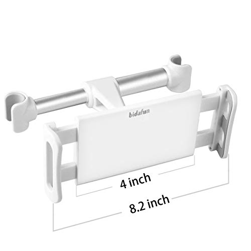 bidafun Car headrest tablet holder card holder, car rear seat headrest holder, for all 4’-12.7 inch smartphones and tablets - white bidafun Car headrest tablet holder card holder, car rear seat headrest holder, for all 4’-12.7 inch smartphones and tablets - white