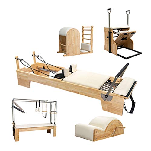 Bidema Pilates Equipo del Ejercicio Combinación Cama Deslizante Cadillac Core Cama Yoga Gym Fitness Trainer Presidente Steady Paso 5 Piezas (Color : Cadillac Bed)