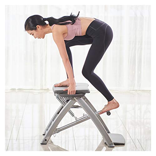 Bidema Yoga Multifuncional de Fitness Silla de Pilates Recuperación Post-Parto Abdominal Músculos Banco asistida Yoga de la Silla Plegable Silla Cuerpo (Color : Negro)