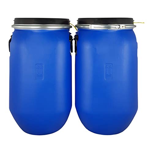 Bidón 30 Litros Cierre Ballesta Hermético de Plástico con Asas, para productos químicos y uso alimentario, estanco, Homologado ADR. (2 Unidades) Bidón 30 Litros Cierre Ballesta Hermético de Plástico con Asas, para productos químicos y uso alimentario, estanco, Homologado ADR. (2 Unidades)