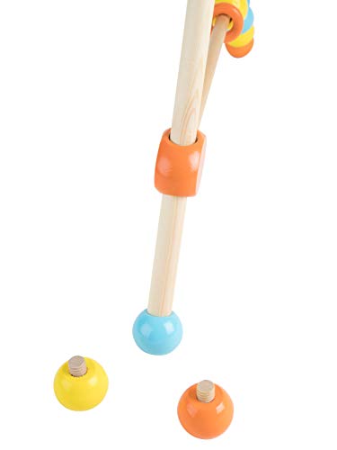 Bieco 4002315 - Gimnasio de madera para bebés (altura regulable), color verde Bieco 4002315 - Gimnasio de madera para bebés (altura regulable), color verde