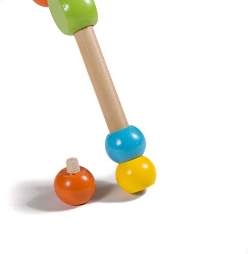 Bieco 4002315 - Gimnasio de madera para bebés (altura regulable), color verde Bieco 4002315 - Gimnasio de madera para bebés (altura regulable), color verde