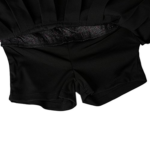 Bienzoe Niña Elástico Plisado Teflon Uniforme Escolar Danza Falda Negro 10 Bienzoe Niña Elástico Plisado Teflon Uniforme Escolar Danza Falda Negro 10