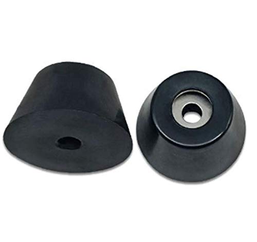 Bietec - Pies de goma (8 unidades) con 8 tornillos para muebles, bastidores, maletas, topes de puerta, cajas de vuelo, atornillables, color negro