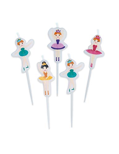 Big Party 73591 - Juego de 5 velas de bailarina, multicolor Big Party 73591 - Juego de 5 velas de bailarina, multicolor