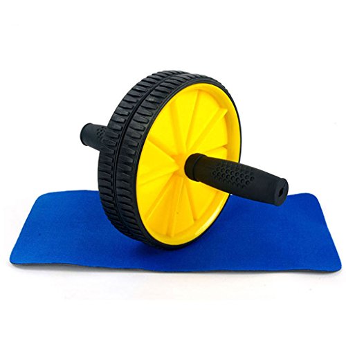 Big seller AB Roller Rueda Deportiva y Almohadilla para Rodilla de Abdomen Doble con agarradera Suave para Ejercicios Abdominales básicos para Abdominales/músculos.