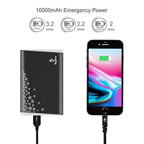 BigBlue 10000mAh Calentadores de Mano USB Recargable, Hand Warmer Portátil con Batería Externa y Luz LED de Emergencia Rojo (Versión de Navidad, Negro) BigBlue 10000mAh Calentadores de Mano USB Recargable, Hand Warmer Portátil con Batería Externa y Luz LED de Emergencia Rojo (Versión de Navidad, Negro)