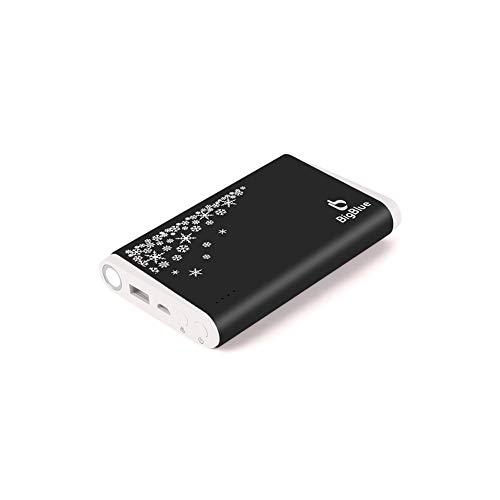 BigBlue 10000mAh Calentadores de Mano USB Recargable, Hand Warmer Portátil con Batería Externa y Luz LED de Emergencia Rojo (Versión de Navidad, Negro) BigBlue 10000mAh Calentadores de Mano USB Recargable, Hand Warmer Portátil con Batería Externa y Luz LED de Emergencia Rojo (Versión de Navidad, Negro)