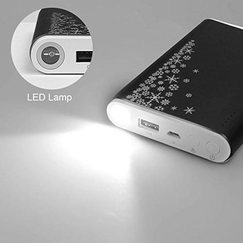 BigBlue 10000mAh Calentadores de Mano USB Recargable, Hand Warmer Portátil con Batería Externa y Luz LED de Emergencia Rojo (Versión de Navidad, Negro) BigBlue 10000mAh Calentadores de Mano USB Recargable, Hand Warmer Portátil con Batería Externa y Luz LED de Emergencia Rojo (Versión de Navidad, Negro)