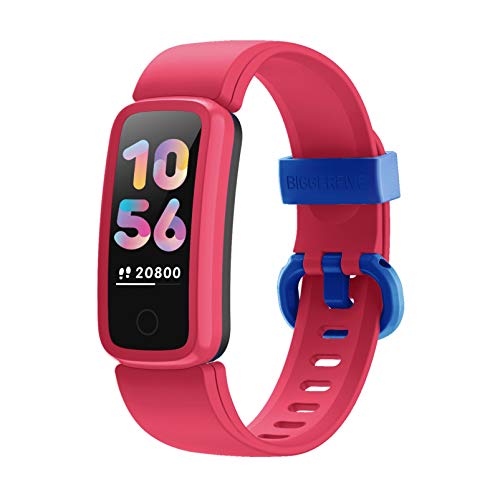 BIGGERFIVE Vigor Pulsera Actividad Inteligente Reloj Inteligente para Niños Niñas Mujer, Impermeable IP68 Deportivo Smartwatch con Podómetro Pulsómetros Monitor de Sueño Contador de Caloría