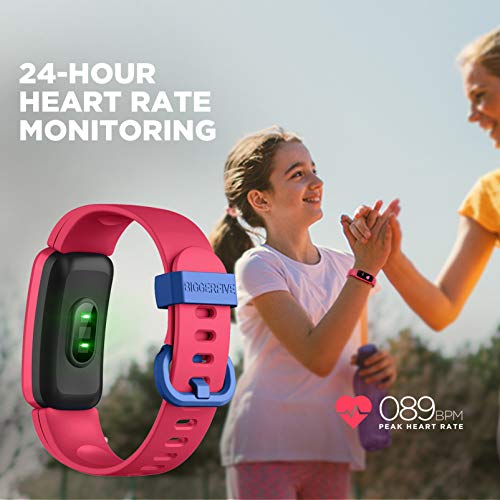 BIGGERFIVE Vigor Pulsera Actividad Inteligente Reloj Inteligente para Niños Niñas Mujer, Impermeable IP68 Deportivo Smartwatch con Podómetro Pulsómetros Monitor de Sueño Contador de Caloría