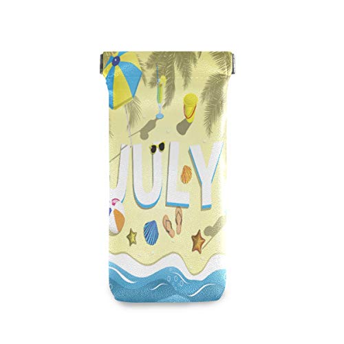 BIGJOKE Tropical July Ocean Beach Palm Tree - Bolsa para gafas de sol (microfibra)