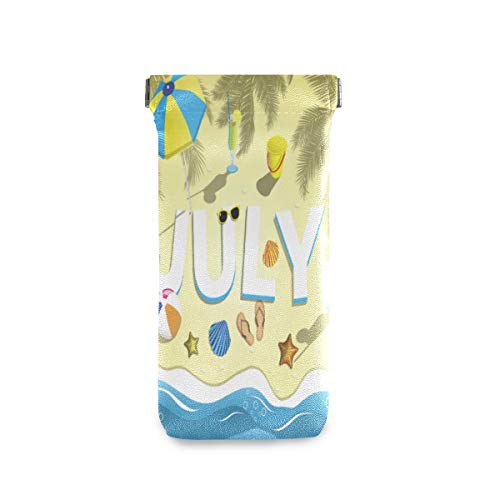 BIGJOKE Tropical July Ocean Beach Palm Tree - Bolsa para gafas de sol (microfibra)