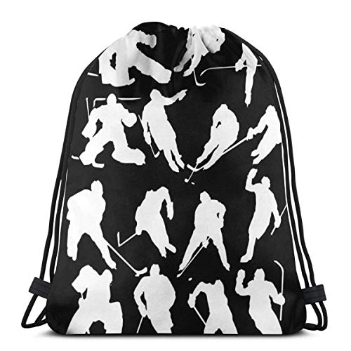 Bigtige Mochila de Cuerda Bolsa de Gran Capacidad Mochila de Ejercicio Mochila de 14,5"x 16,5" Pulgadas Hockey Ice Player